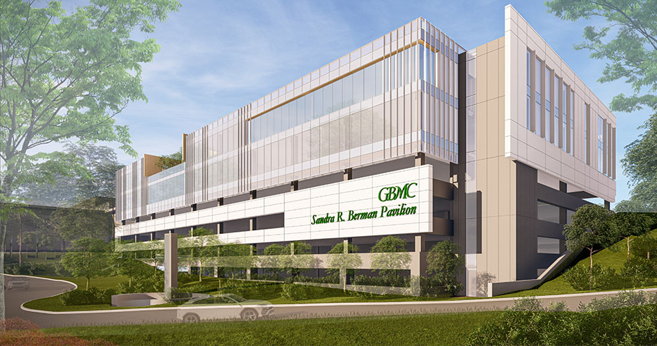 Cancer center architectural render